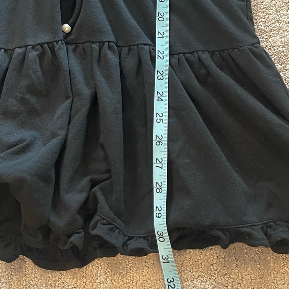 NWT Sundays Gemma Black Ruffle Mini Dress with Pearl Accents, Elastic Waist, XL - Picture 9 of 16